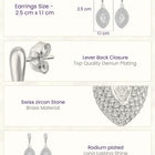 Elegant Marquise Drop Earrings Rhodium Plated
