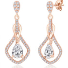 Imperial Drop Earrings Rose Gold Plated