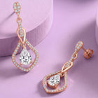 Imperial Drop Earrings Rose Gold Plated