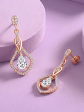 Imperial Drop Earrings Rose Gold Plated