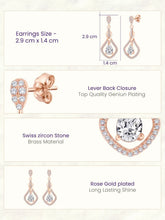 Imperial Drop Earrings Rose Gold Plated