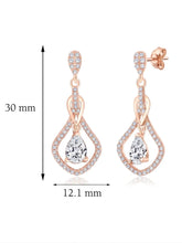 Imperial Drop Earrings Rose Gold Plated