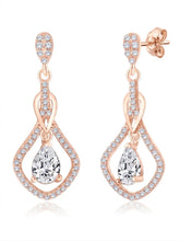 Imperial Drop Earrings Rose Gold Plated