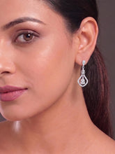 Imperial Drop Earrings Rhodium Plated