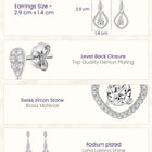 Imperial Drop Earrings Rhodium Plated