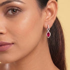 Rouge Marquise Drop Earrings Rose Gold Plated