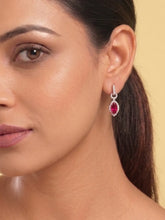Rouge Marquise Drop Earrings Rose Gold Plated