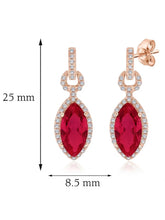 Rouge Marquise Drop Earrings Rose Gold Plated