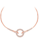 Circle of Sparkle Rose Gold Adjustable CZ Bracelet