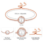 Pearls Adjustable CZ Bracelet by Peora – Elegant Fashion Jewellery


