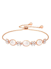 Petals of Purity Pearl CZ Bracelet
