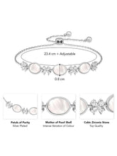 Petals of Purity Pearl CZ Bracelet