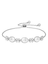 Petals of Purity Pearl CZ Bracelet