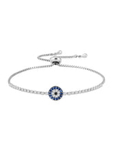 Starry Nights Silver Plated Adjustable CZ Bracelet