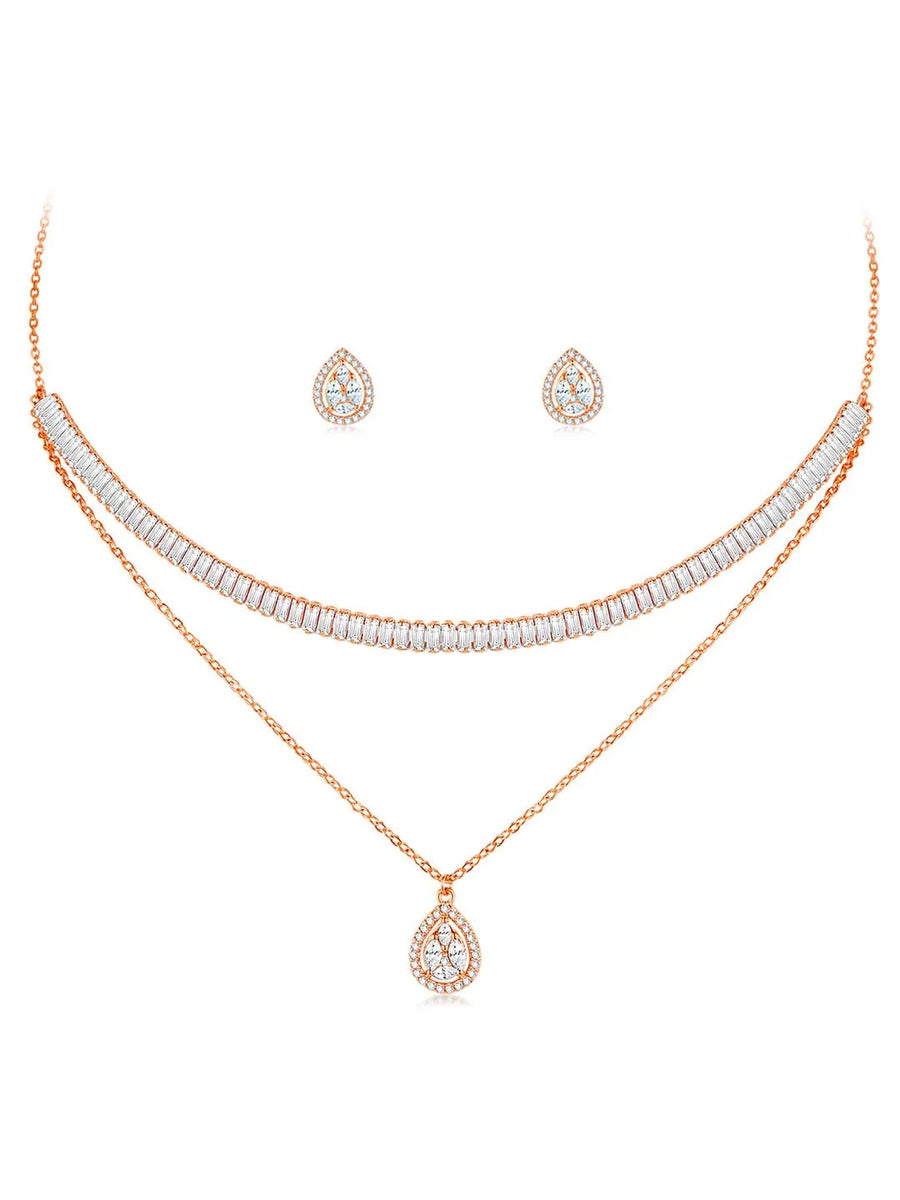CZ Necklace Set – Sparkling Fashion Jewellery by Peora

