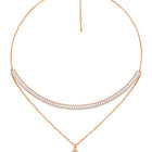 Shimmering CZ Necklace Set - Rose Gold