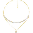 Shimmering CZ Necklace Set - Gold
