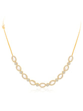 Luxe CZ Stones Golden Necklace Set