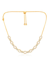 Luxe CZ Stones Golden Necklace Set