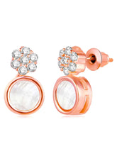 Classic Shine CZ Stones Necklace Set - Rose Gold