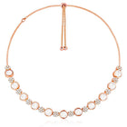 Classic Shine CZ Stones Necklace Set - Rose Gold