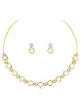 Classic Shine CZ Stones Necklace Set - Gold