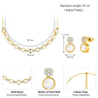 Classic Shine CZ Stones Necklace Set - Gold