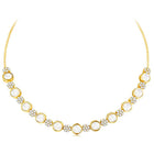 Classic Shine CZ Stones Necklace Set - Gold