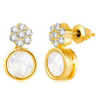 Classic Shine CZ Stones Necklace Set - Gold