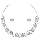 Brilliant Charm CZ Necklace Set - Silver