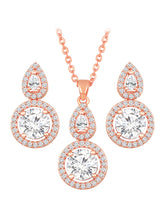 Timeless Charm Pendant Set in Rose Gold and CZ Brilliance