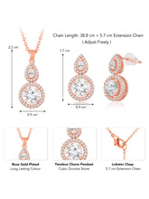 Timeless Charm Pendant Set in Rose Gold and CZ Brilliance