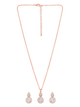 Timeless Charm Pendant Set in Rose Gold and CZ Brilliance