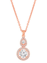 Timeless Charm Pendant Set in Rose Gold and CZ Brilliance