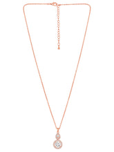 Timeless Charm Pendant Set in Rose Gold and CZ Brilliance