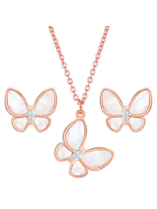 Butterfly Pendant Set by Peora – Graceful Fashion Jewellery

