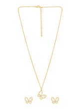 Butterfly Pendant Set by Peora – Graceful Fashion Jewellery

