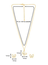 Butterfly Pendant Set by Peora – Graceful Fashion Jewellery

