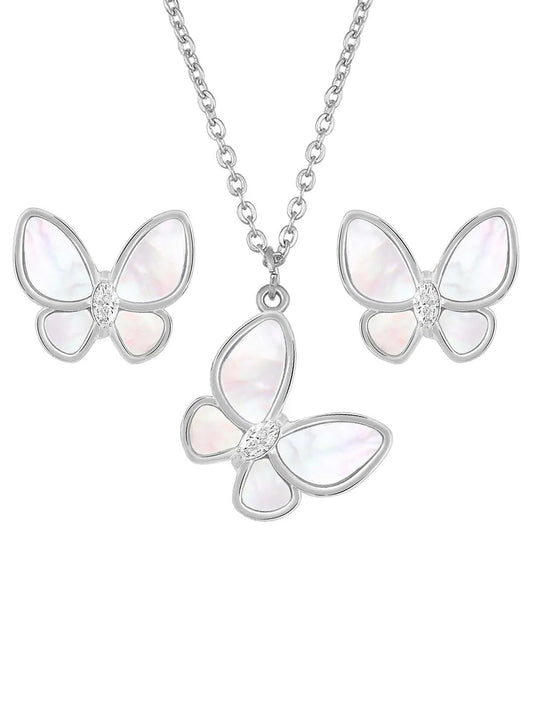 Butterfly Pendant Set by Peora – Graceful Fashion Jewellery

