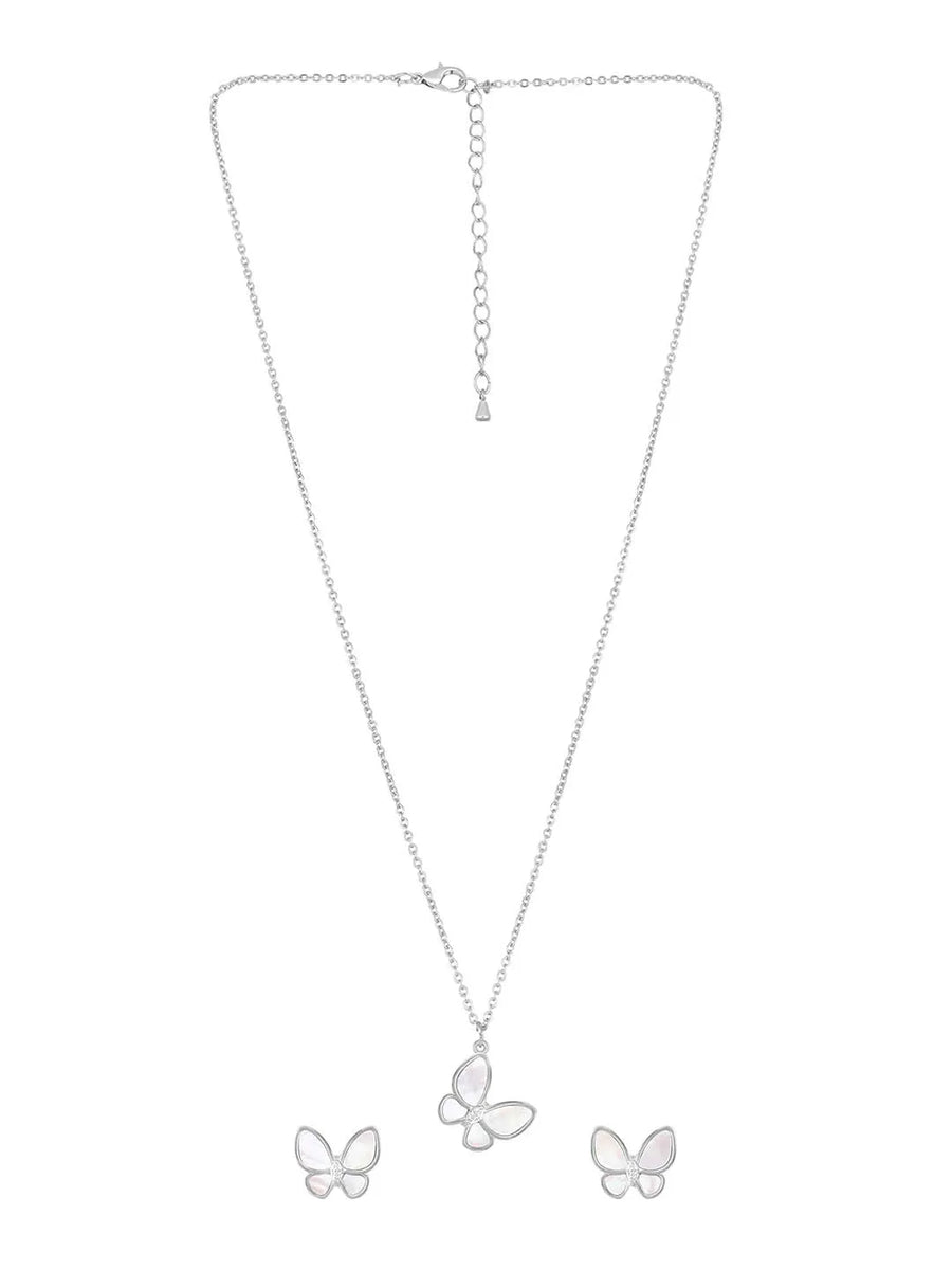 Butterfly Pendant Set by Peora – Graceful Fashion Jewellery

