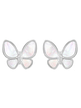 Graceful Wings Rose Gold Butterfly Mother of Pearl Pendant Set