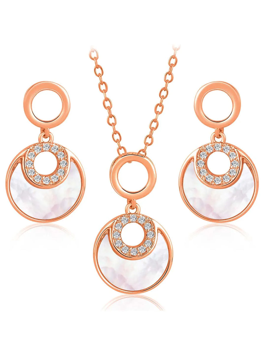 Classic Round Pendant Set – Timeless Fashion Jewellery by Peora


