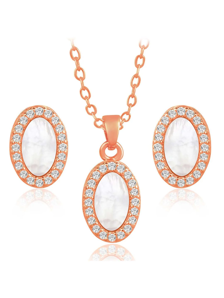 Ovals Pendant Set – Stylish Fashion Jewellery by Peora

