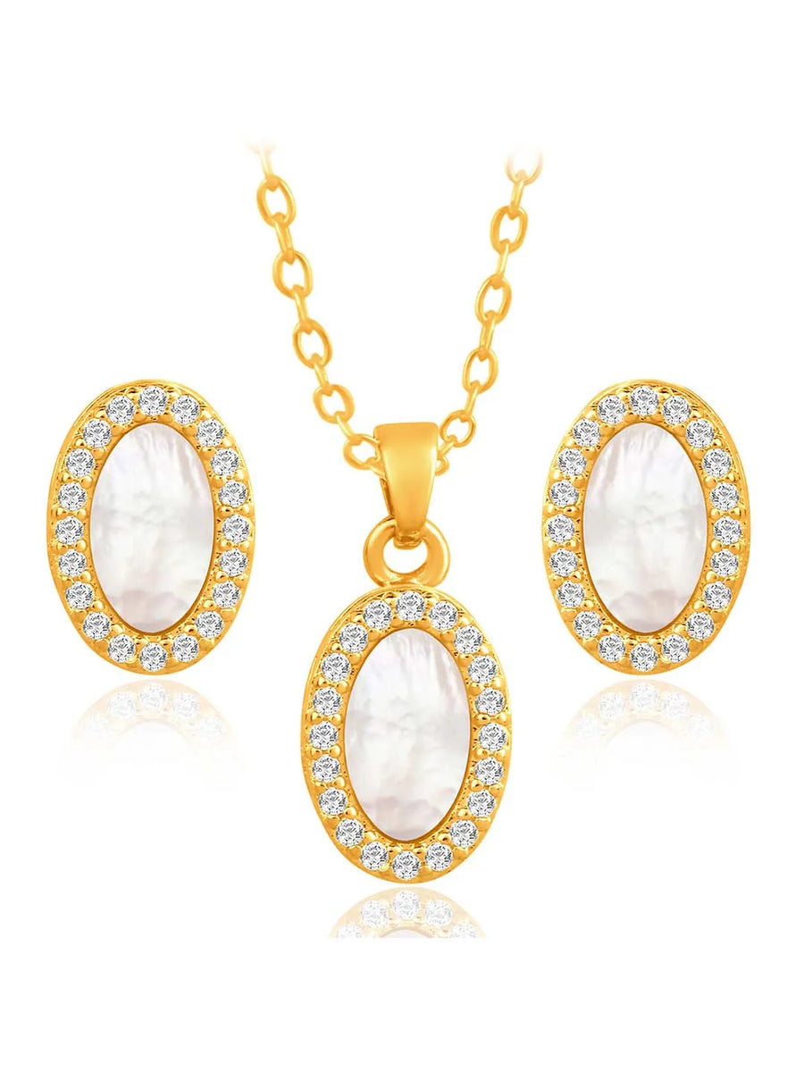 Ovals Pendant Set – Stylish Fashion Jewellery by Peora

