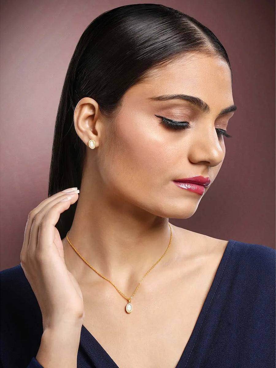 Ovals Pendant Set – Stylish Fashion Jewellery by Peora


