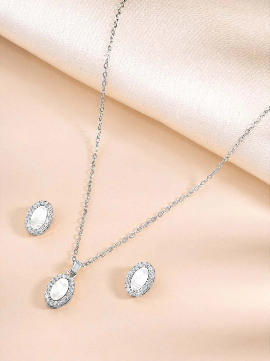 Ovals Pendant Set – Stylish Fashion Jewellery by Peora

