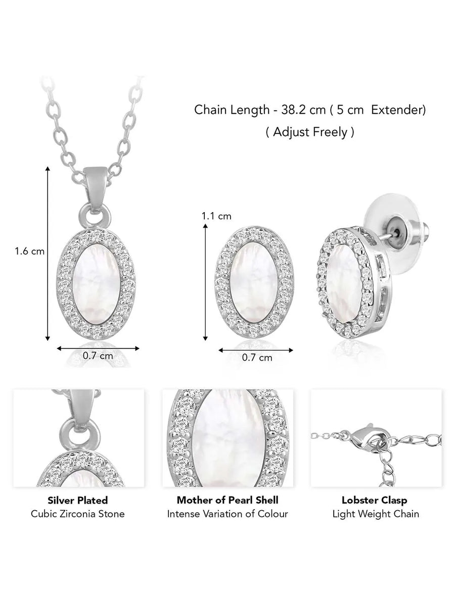 Ovals Pendant Set – Stylish Fashion Jewellery by Peora

