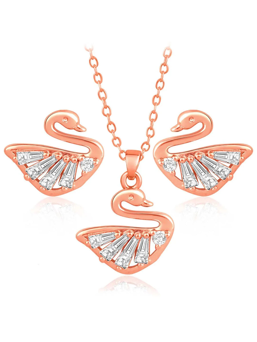Swan Lake Pendant Set – Elegant Fashion Jewellery by Peora

