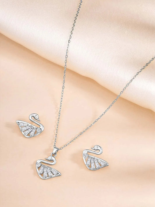 Swan Lake Pendant Set – Elegant Fashion Jewellery by Peora

