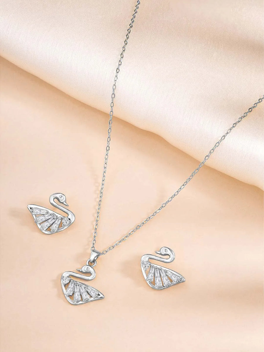 Swan Lake Pendant Set – Elegant Fashion Jewellery by Peora

